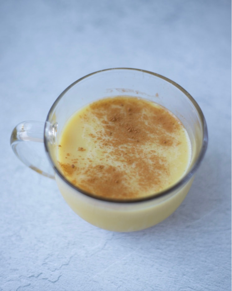 Mug of Golden Milk, a great post-run beverage for cold weather winter runs